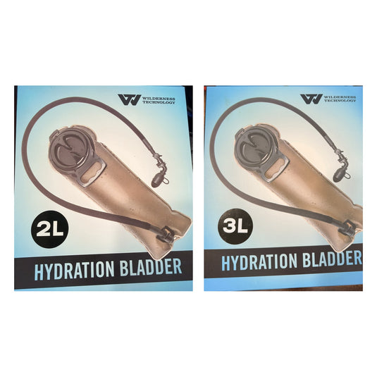 Wilderness Technology Hydration Bladder in 2L and 3L retail boxes