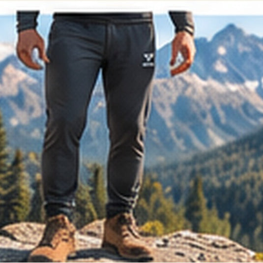 Charcoal merino bottoms on a mountain trail