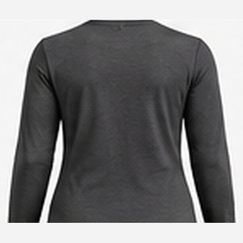 Load image into Gallery viewer, Women's merino crew top, charcoal grey, back
