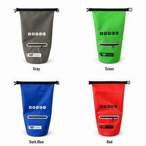 Wilderness Technology PVC Dry Bag in Gray, Green, Dark Blue and Red